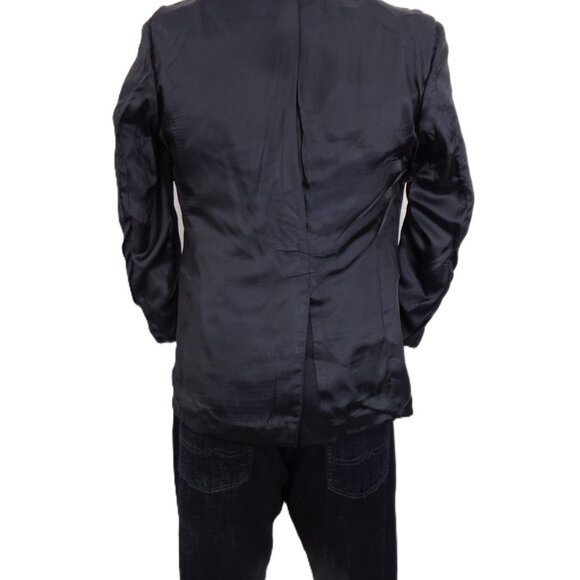 Tom James 100% Wool Midnight Blue Blazer 38R Gold Color Button - Picture 10 of 14